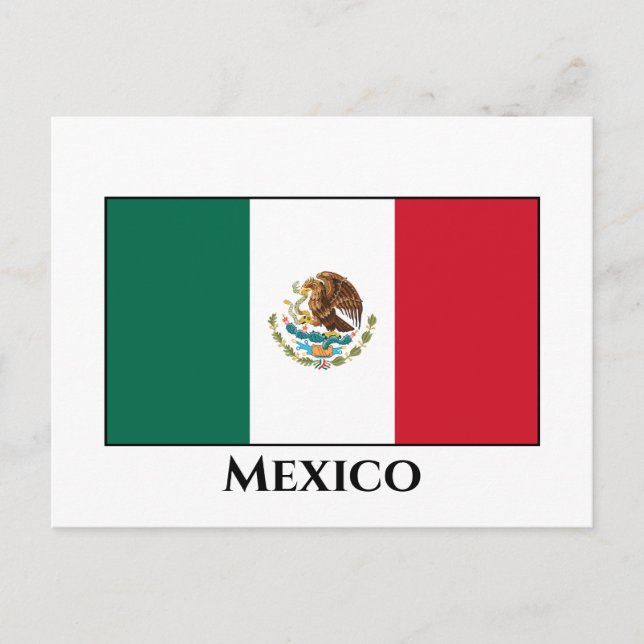 Flagge Mexikos Postkarte (Vorderseite)