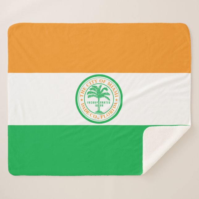 Flagge Miami (Florida) Sherpadecke (Vorderseite (Horizontal))
