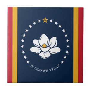Flagge Mississippi Fliese