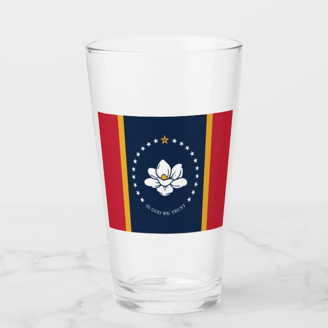 Flagge Mississippi Glas (Vorderseite)