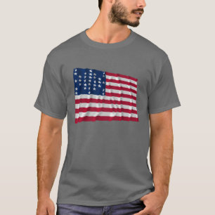 Flagge mit 33 Sternen, Fort Sumter Sturmmuster T-Shirt