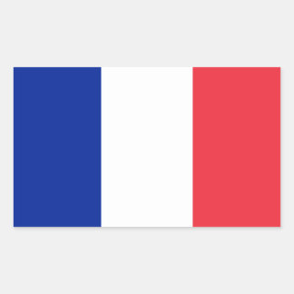Flagge mit Aufklebern in Frankreich Rechteckiger Aufkleber