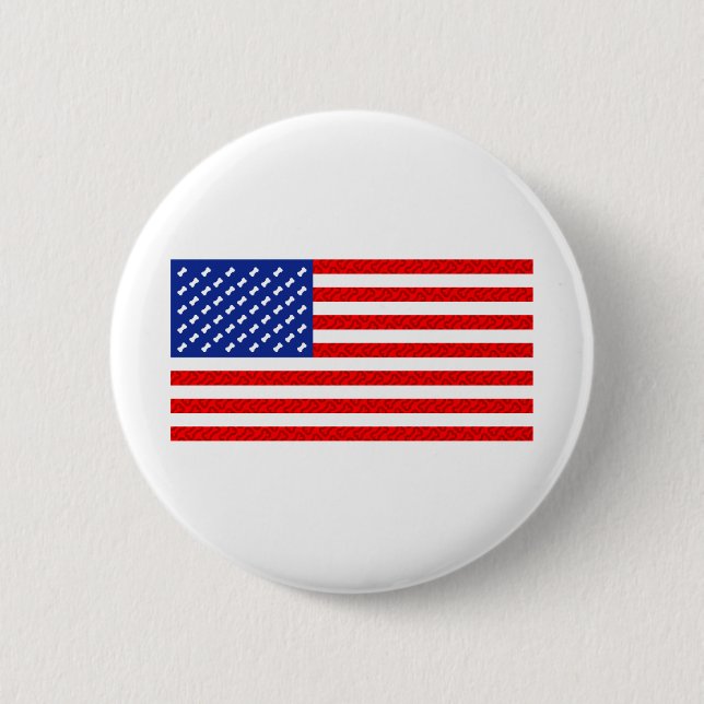 Flagge mit Hundeknochen Button (Vorderseite)