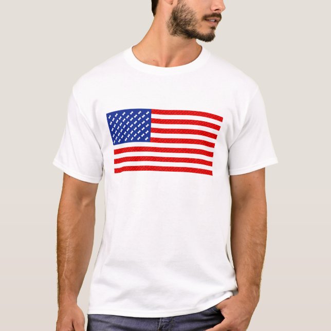 Flagge mit Hundeknochen T-Shirt (Vorderseite)