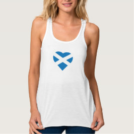Flagge mit schottischer Herzform Tank Top
