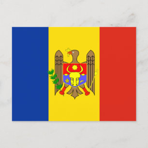 Flagge Moldawiens Postkarte