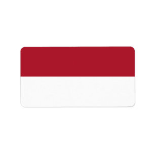 Flagge Monaco Adressaufkleber