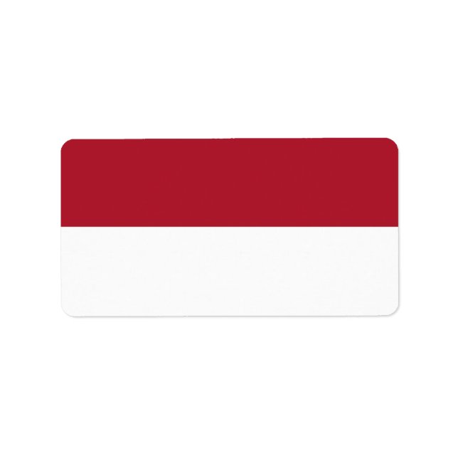 Flagge Monaco Adressaufkleber (Vorne)