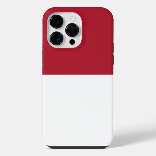 Flagge Monaco iPhone 14 Pro Max Hülle (Rückseite)