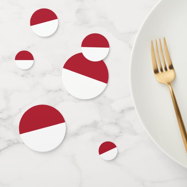 Flagge Monaco Konfetti (Gruppe)