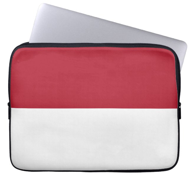 Flagge Monaco Laptopschutzhülle (Vorderseite)