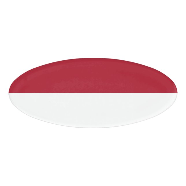 Flagge Monaco Namenschild (Vorderseite)