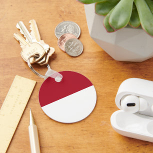 Flagge Monaco Schlüsselanhänger