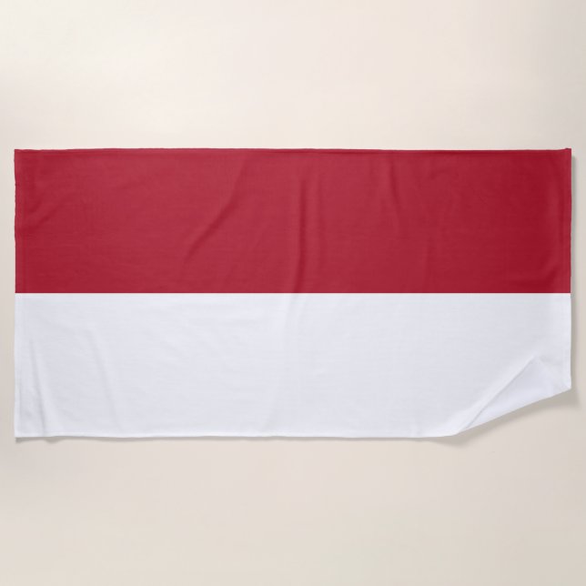 Flagge Monaco Strandtuch (Vorderseite)
