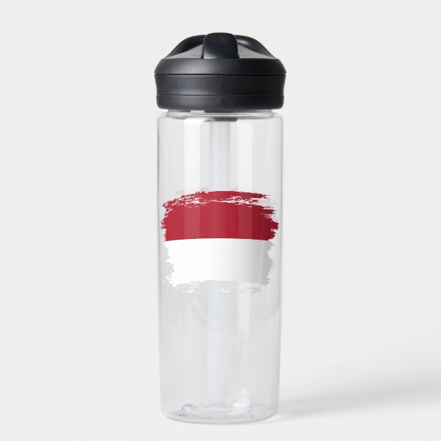 Flagge Monaco Trinkflasche (Vorderseite)