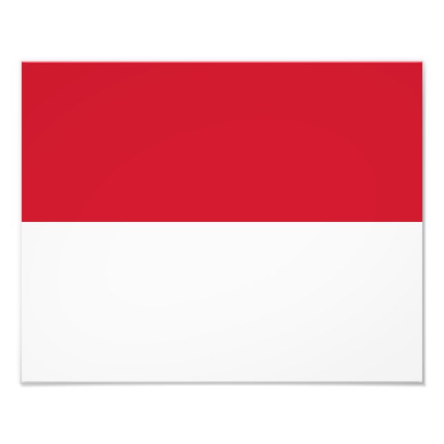 Flagge Monacos Fotodruck (Vorne)