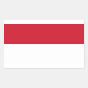 Flagge Monacos Rechteckiger Aufkleber