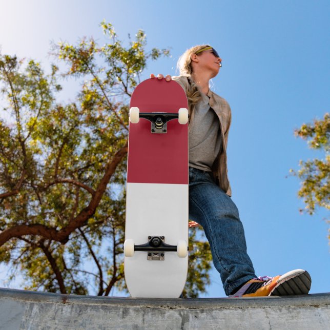 Flagge Monacos Skateboard (Außenbereich 1)