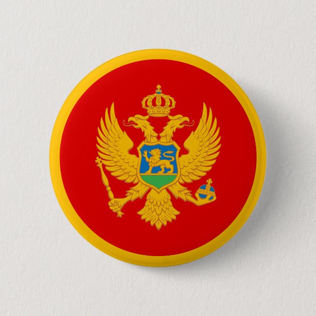 Flagge Montenegros Button (Vorderseite)