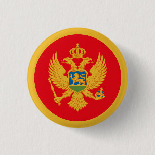 Flagge Montenegros Button