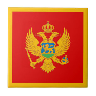 Flagge Montenegros Fliese