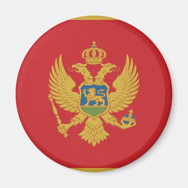 Flagge Montenegros Magnet (Vorne)