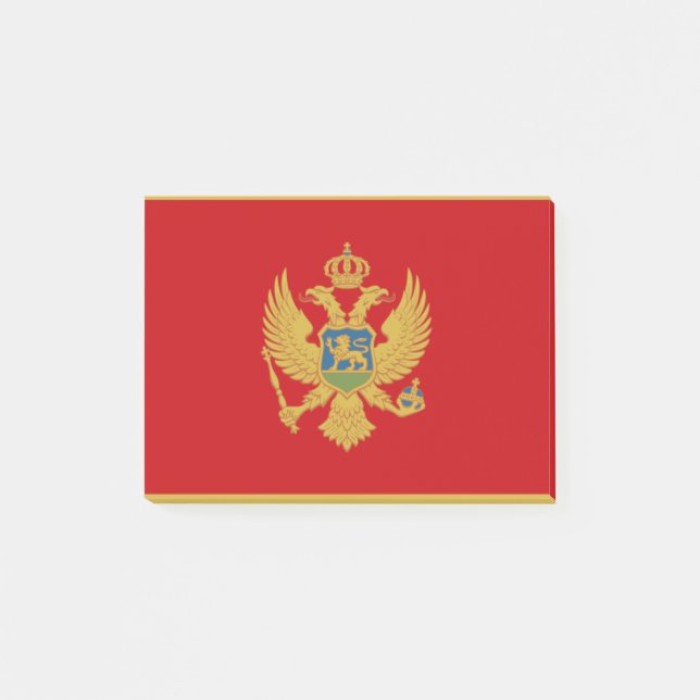 Flagge Montenegros Post-it® Notes Post-it Klebezettel (Vorderseite)