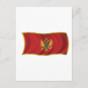 Flagge Montenegros Postkarte