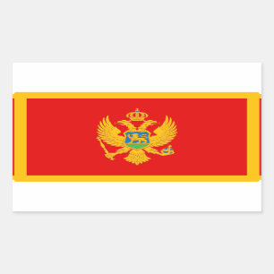 Flagge Montenegros Rechteckiger Aufkleber