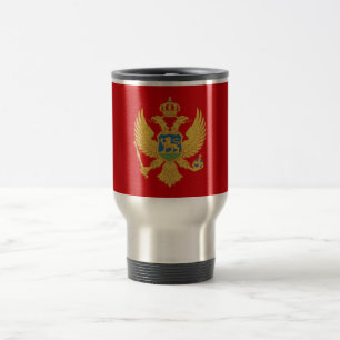 Flagge Montenegros - Reise/Tasse Reisebecher