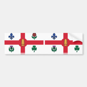 Flagge Montreals, Quebec Autoaufkleber