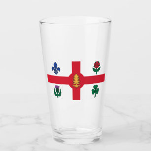 Flagge Montreals (Quebec, Kanada) Glas
