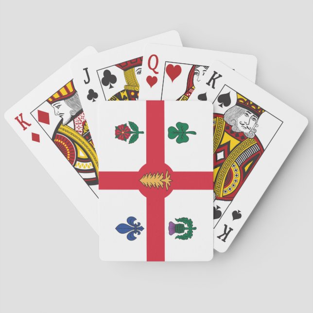 Flagge Montreals (Quebec, Kanada) Spielkarten (Rückseite)