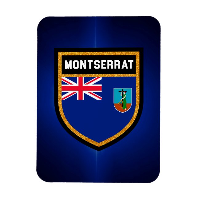 Flagge Montserrat Magnet (Vertikal)