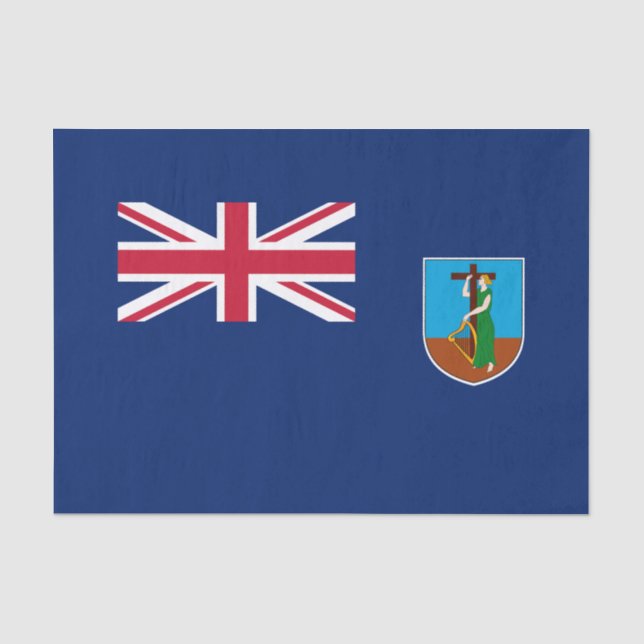 Flagge Montserrat Seidenpapier (Vorderseite)