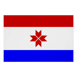 Flagge Mordowiens Poster