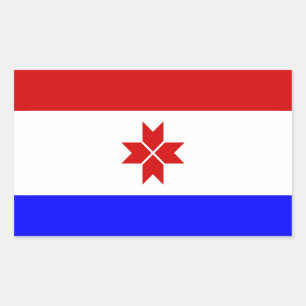 Flagge Mordowiens Rechteckiger Aufkleber
