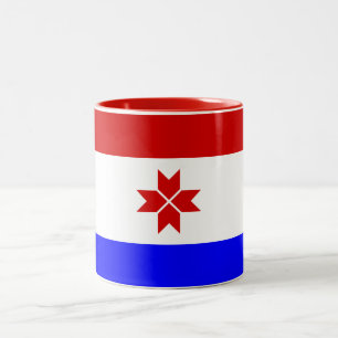 Flagge Mordowiens Zweifarbige Tasse