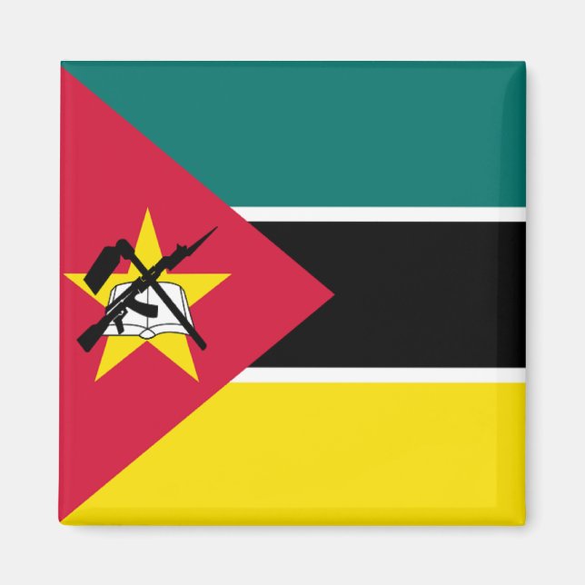 Flagge Mosambiks Magnet (Vorne)
