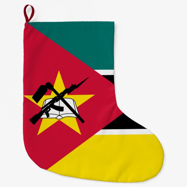 Flagge Mosambiks (Nationalflagge) (Afrika) Großer Weihnachtsstrumpf (Vorderseite)