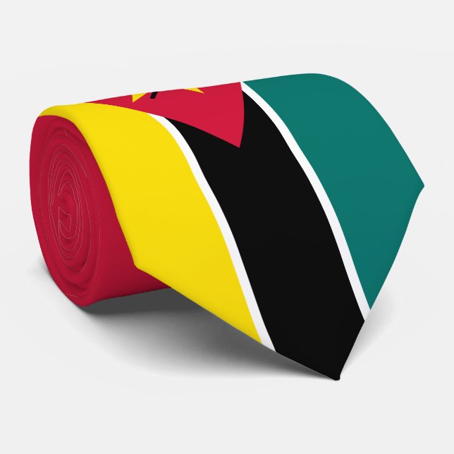 Flagge Mosambiks (Nationalflagge) (Afrika) Krawatte (Gerollt)