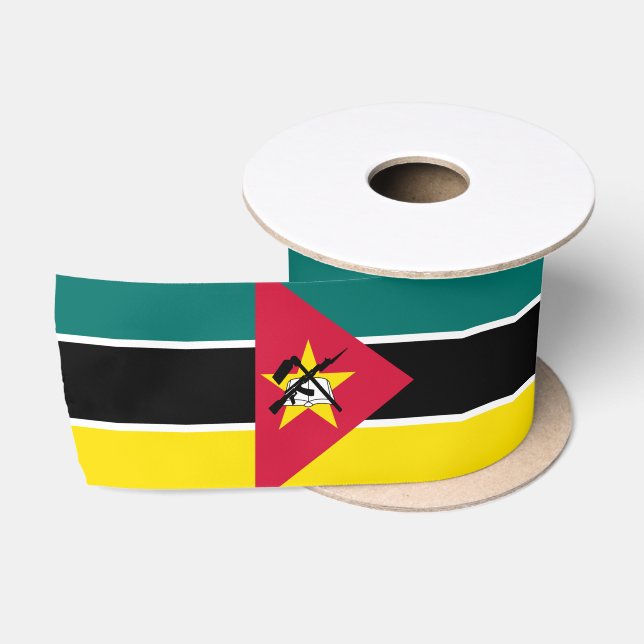 Flagge Mosambiks (Nationalflagge) (Afrika) Satinband (Spule)