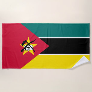 Flagge Mosambiks (Nationalflagge) (Afrika) Strandtuch