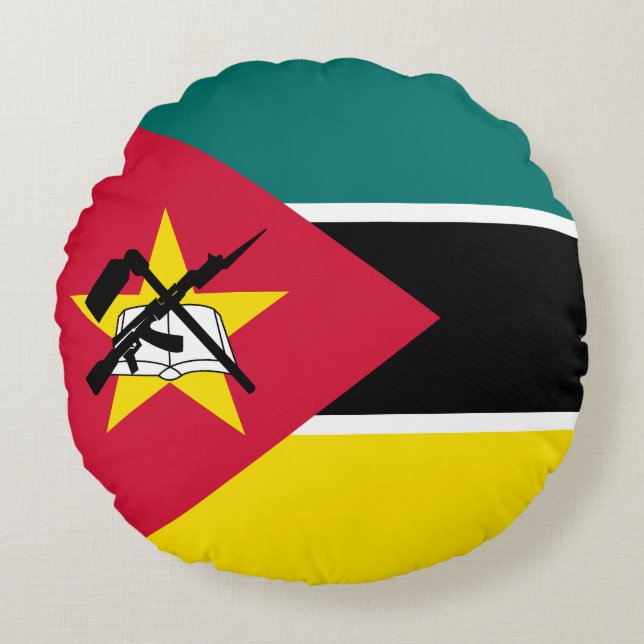 Flagge Mosambiks Rundes Kissen (Vorderseite)