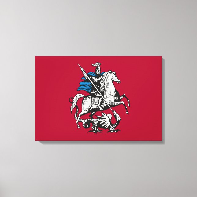 Flagge Moskaus (russische Hauptstadt) Leinwanddruck (Vorderseite)