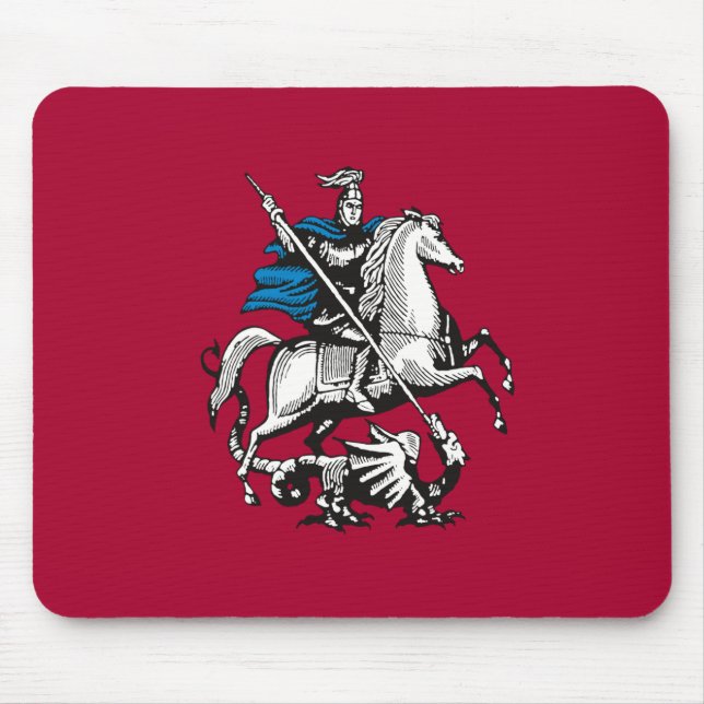 Flagge Moskaus (russische Hauptstadt) Mousepad (Vorne)