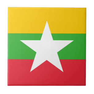 Flagge Myanmars Fliese