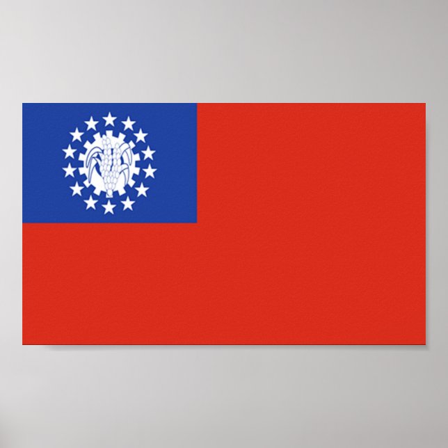 Flagge Myanmars Poster (Vorne)