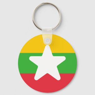 Flagge Myanmars Schlüsselanhänger