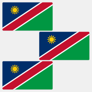 Flagge Namibias Etiketten